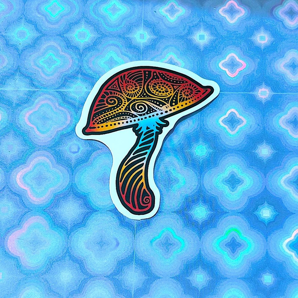 Mushroom Shrooms Nature Art Accent Decor Single Waterproof Sticker